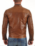Biker Jacket - Men Real Lambskin Leather Jacket KM046 - Koza Leathers