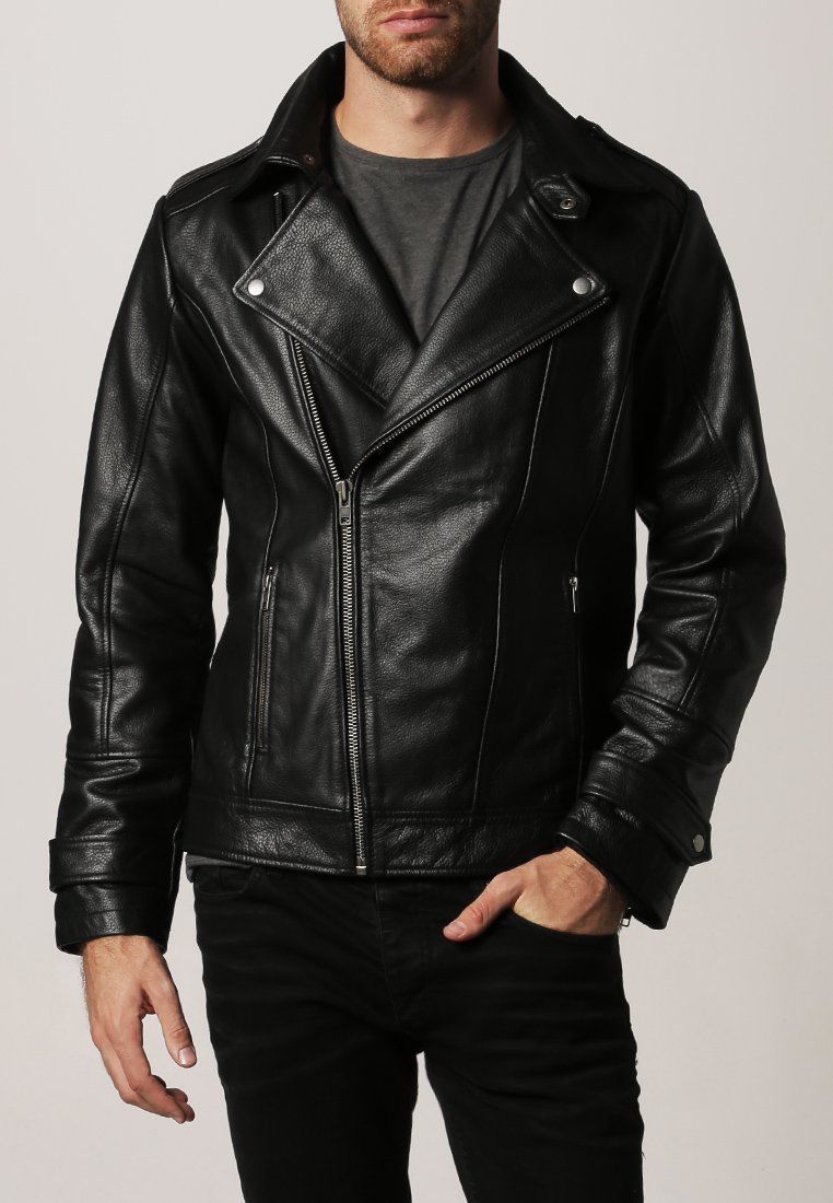 Biker Jacket - Men Real Lambskin Leather Jacket KM082 - Koza Leathers