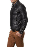 Biker Jacket - Men Real Lambskin Leather Jacket KM083 - Koza Leathers