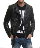 Biker Jacket - Men Real Lambskin Leather Jacket KM048 - Koza Leathers