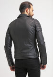 Biker Jacket - Men Real Lambskin Leather Jacket KM074 - Koza Leathers
