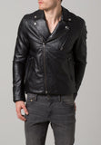 Biker Jacket - Men Real Lambskin Leather Jacket KM085 - Koza Leathers