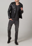 Biker Jacket - Men Real Lambskin Leather Jacket KM085 - Koza Leathers
