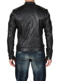 Biker Jacket - Men Real Lambskin Leather Jacket KM086 - Koza Leathers