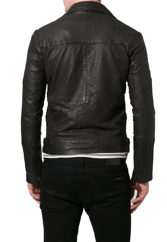 Biker Jacket - Men Real Lambskin Leather Jacket KM090 - Koza Leathers