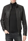 Biker Jacket - Men Real Lambskin Leather Jacket KM092 - Koza Leathers