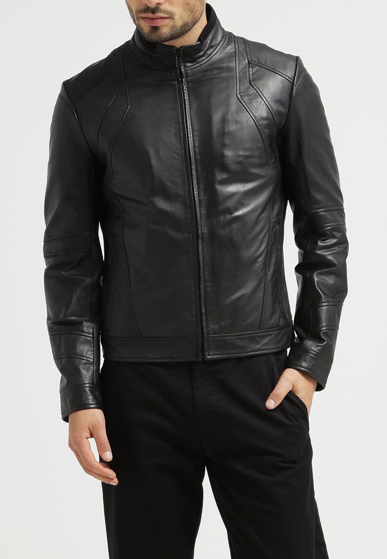 Biker Jacket - Men Real Lambskin Leather Jacket KM093 - Koza Leathers