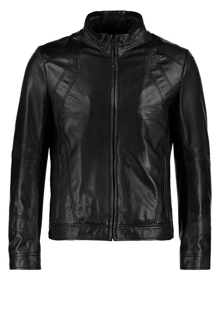 Biker Jacket - Men Real Lambskin Leather Jacket KM093 - Koza Leathers
