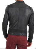 Biker Jacket - Men Real Lambskin Leather Jacket KM100 - Koza Leathers