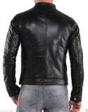 Biker Jacket - Men Real Lambskin Leather Jacket KM102 - Koza Leathers