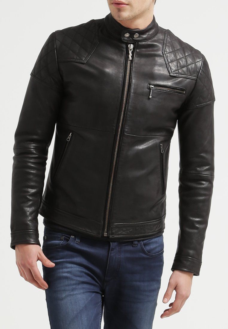 Biker Jacket - Men Real Lambskin Leather Jacket KM105 - Koza Leathers