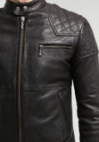 Biker Jacket - Men Real Lambskin Leather Jacket KM105 - Koza Leathers