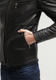 Biker Jacket - Men Real Lambskin Leather Jacket KM105 - Koza Leathers