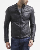 Biker Jacket - Men Real Lambskin Leather Jacket KM106 - Koza Leathers