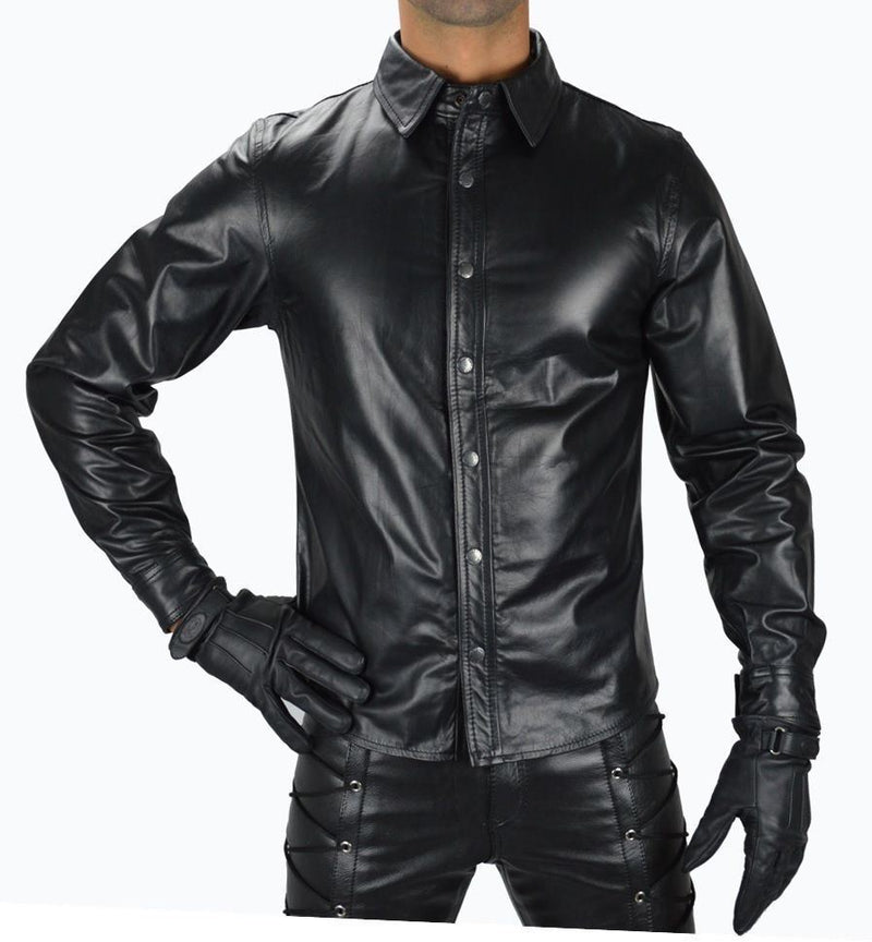 Biker Jacket - Men Real Lambskin Leather Jacket KM107 - Koza Leathers