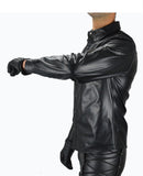 Biker Jacket - Men Real Lambskin Leather Jacket KM107 - Koza Leathers