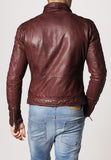 Biker Jacket - Men Real Lambskin Leather Jacket KM108 - Koza Leathers