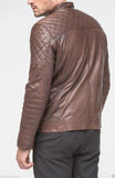 Biker Jacket - Men Real Lambskin Leather Jacket KM110 - Koza Leathers