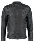 Biker Jacket - Men Real Lambskin Leather Jacket KM112 - Koza Leathers