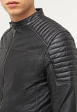 Biker Jacket - Men Real Lambskin Leather Jacket KM112 - Koza Leathers
