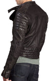 Biker Jacket - Men Real Lambskin Leather Jacket KM055 - Koza Leathers