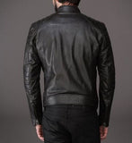 Biker Jacket - Men Real Lambskin Leather Jacket KM118 - Koza Leathers