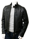 Biker Jacket - Men Real Lambskin Leather Jacket KM119 - Koza Leathers