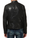 Biker Jacket - Men Real Lambskin Leather Jacket KM123 - Koza Leathers