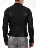 Biker Jacket - Men Real Lambskin Leather Jacket KM124 - Koza Leathers