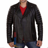 Biker Jacket - Men Real Lambskin Leather Jacket KM125 - Koza Leathers