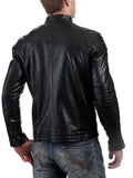 Biker Jacket - Men Real Lambskin Leather Jacket KM126 - Koza Leathers