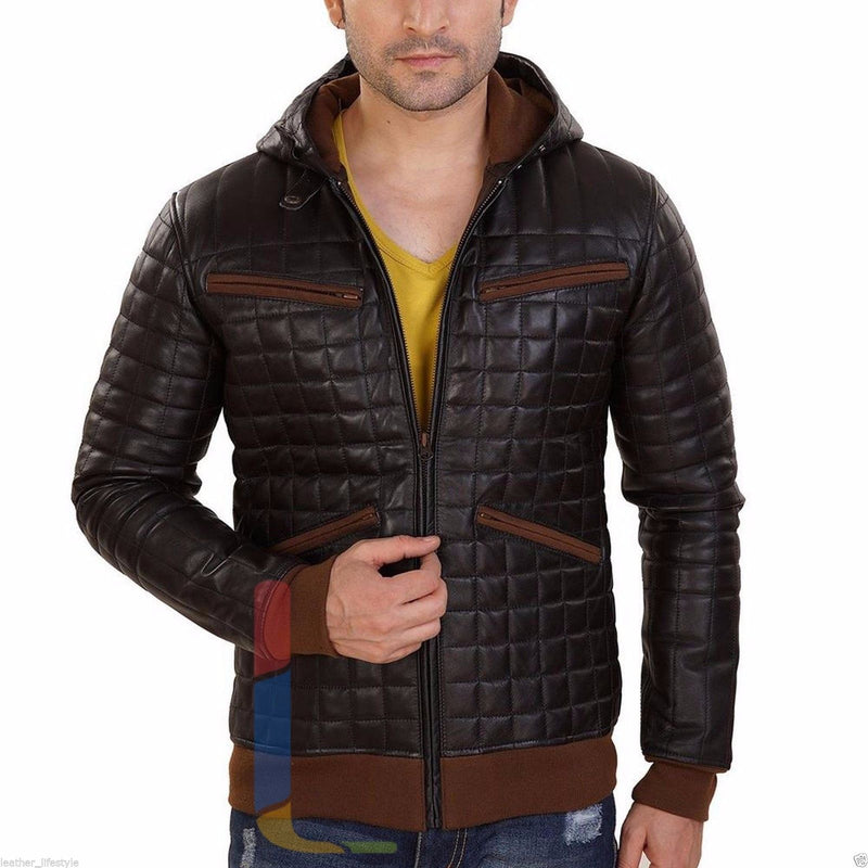Biker Jacket - Men Real Lambskin Leather Jacket KM128 - Koza Leathers