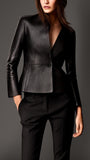 Koza Leathers Women's Real Lambskin Leather Blazer BW064