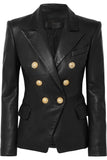Koza Leathers Women's Real Lambskin Leather Blazer BW065