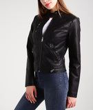 Koza Leathers Women's Real Lambskin Leather Bomber Jacket KW186