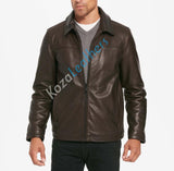 Biker Jacket - Men Real Lambskin Motorcycle Leather Biker Jacket KM151 - Koza Leathers