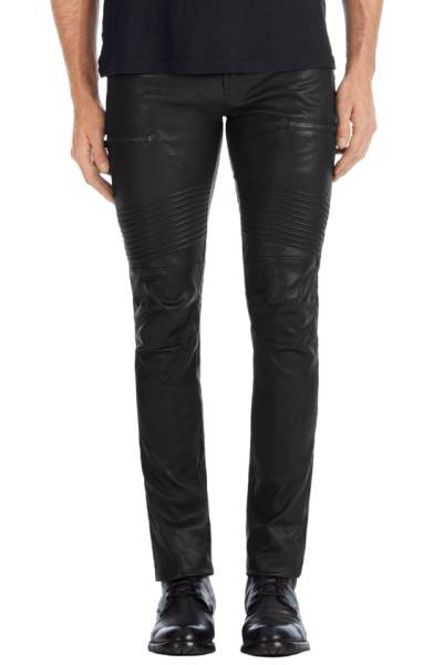 パンツ Leather Trouser Pants HAIDER ACKERMANN Black Leather Zips, Crop, Lined Pants 36FR