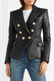 Koza Leathers Women's Real Lambskin Leather Blazer BW065