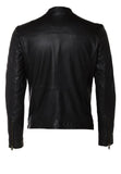 Biker Jacket - Men Real Lambskin Motorcycle Leather Biker Jacket KM229 - Koza Leathers