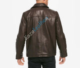 Koza Leathers Men's Genuine Lambskin Bomber Leather Jacket NJ005