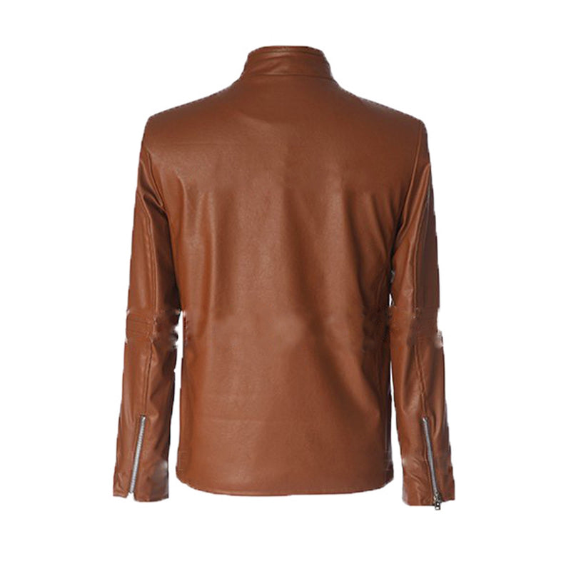 Biker Jacket - Men Real Lambskin Motorcycle Leather Biker Jacket KM573 - Koza Leathers