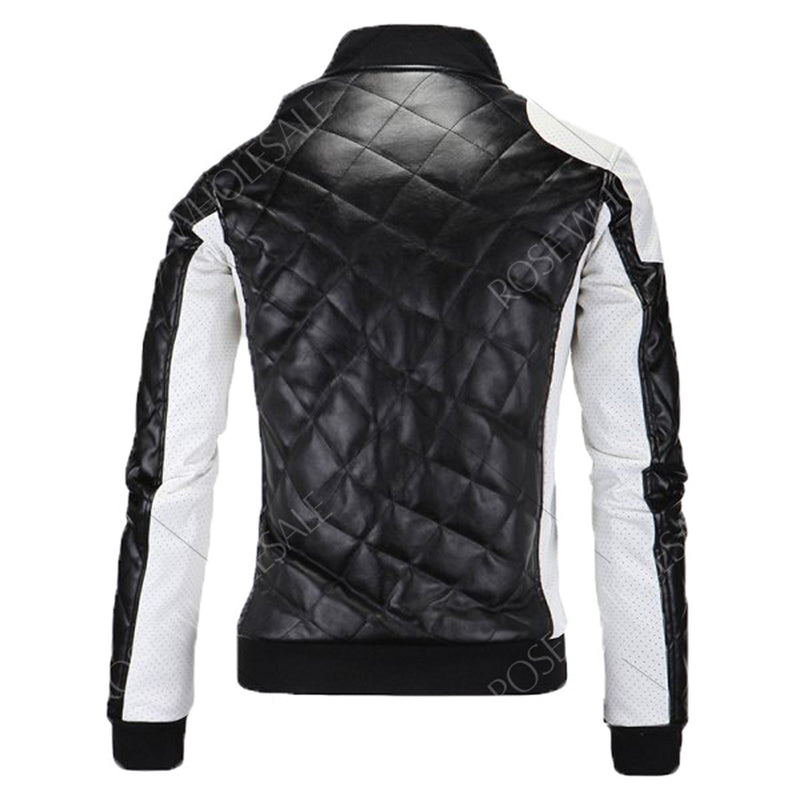 Biker Jacket - Men Real Lambskin Motorcycle Leather Biker Jacket KM574 - Koza Leathers