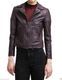 Biker / Motorcycle Jacket - Women Real Lambskin Leather Jacket KW010 - Koza Leathers