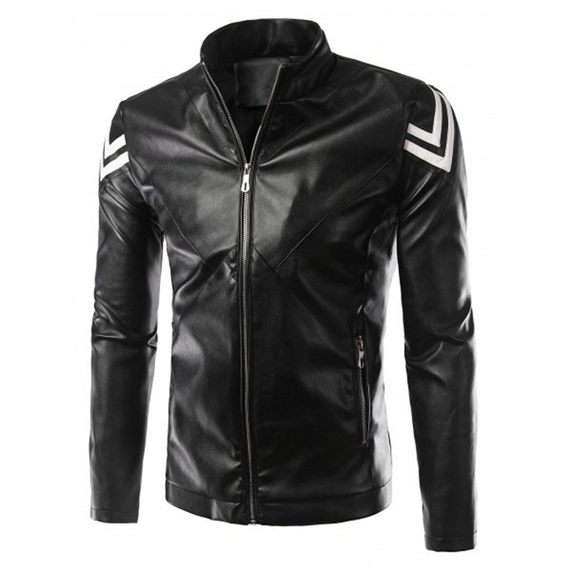 Biker Jacket - Men Real Lambskin Motorcycle Leather Biker Jacket KM575 - Koza Leathers
