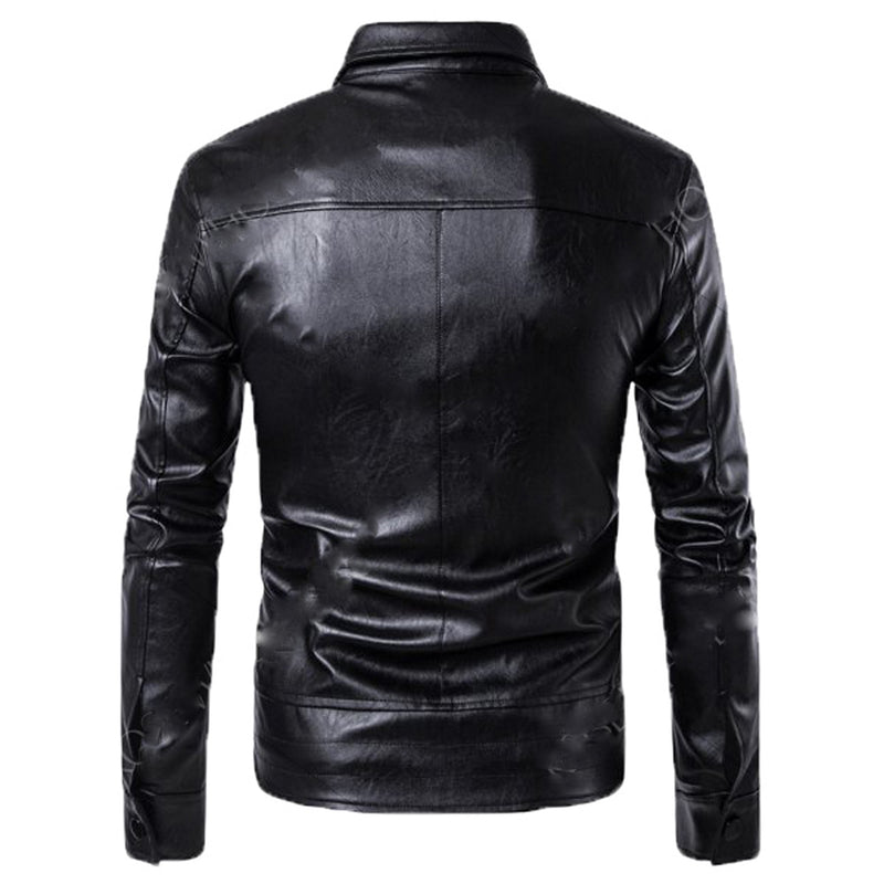 Biker Jacket - Men Real Lambskin Motorcycle Leather Biker Jacket KM577 - Koza Leathers