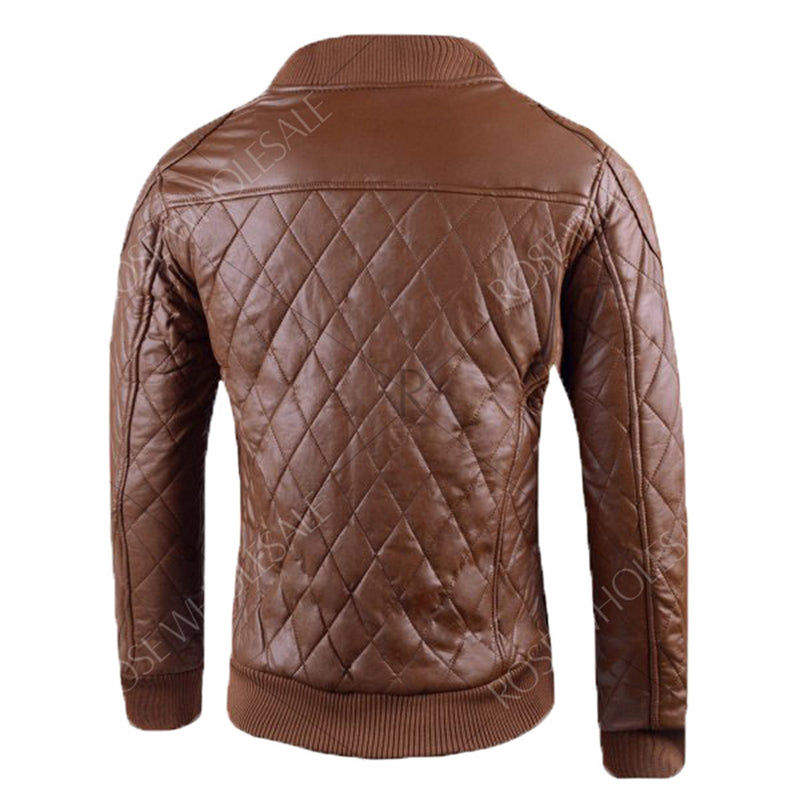 Biker Jacket - Men Real Lambskin Motorcycle Leather Biker Jacket KM580 - Koza Leathers