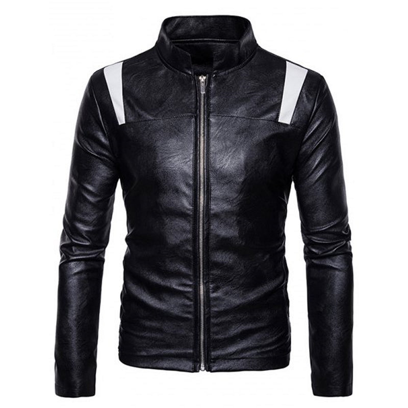 Biker Jacket - Men Real Lambskin Motorcycle Leather Biker Jacket KM581 - Koza Leathers