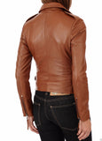 Biker / Motorcycle Jacket - Women Real Lambskin Leather Biker Jacket KW031 - Koza Leathers