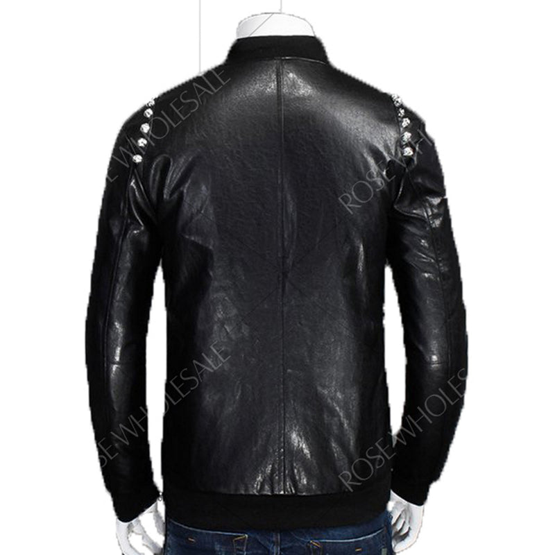 Biker Jacket - Men Real Lambskin Motorcycle Leather Biker Jacket KM585 - Koza Leathers