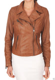 Biker / Motorcycle Jacket - Women Real Lambskin Leather Jacket KW015 - Koza Leathers